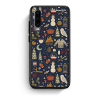 Thumbnail for Huawei P30 Christmas Elements θήκη από τη Smartfits με σχέδιο στο πίσω μέρος και μαύρο περίβλημα | Smartphone case with colorful back and black bezels by Smartfits