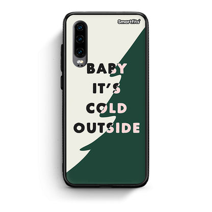 Huawei P30 Cold Outside θήκη από τη Smartfits με σχέδιο στο πίσω μέρος και μαύρο περίβλημα | Smartphone case with colorful back and black bezels by Smartfits