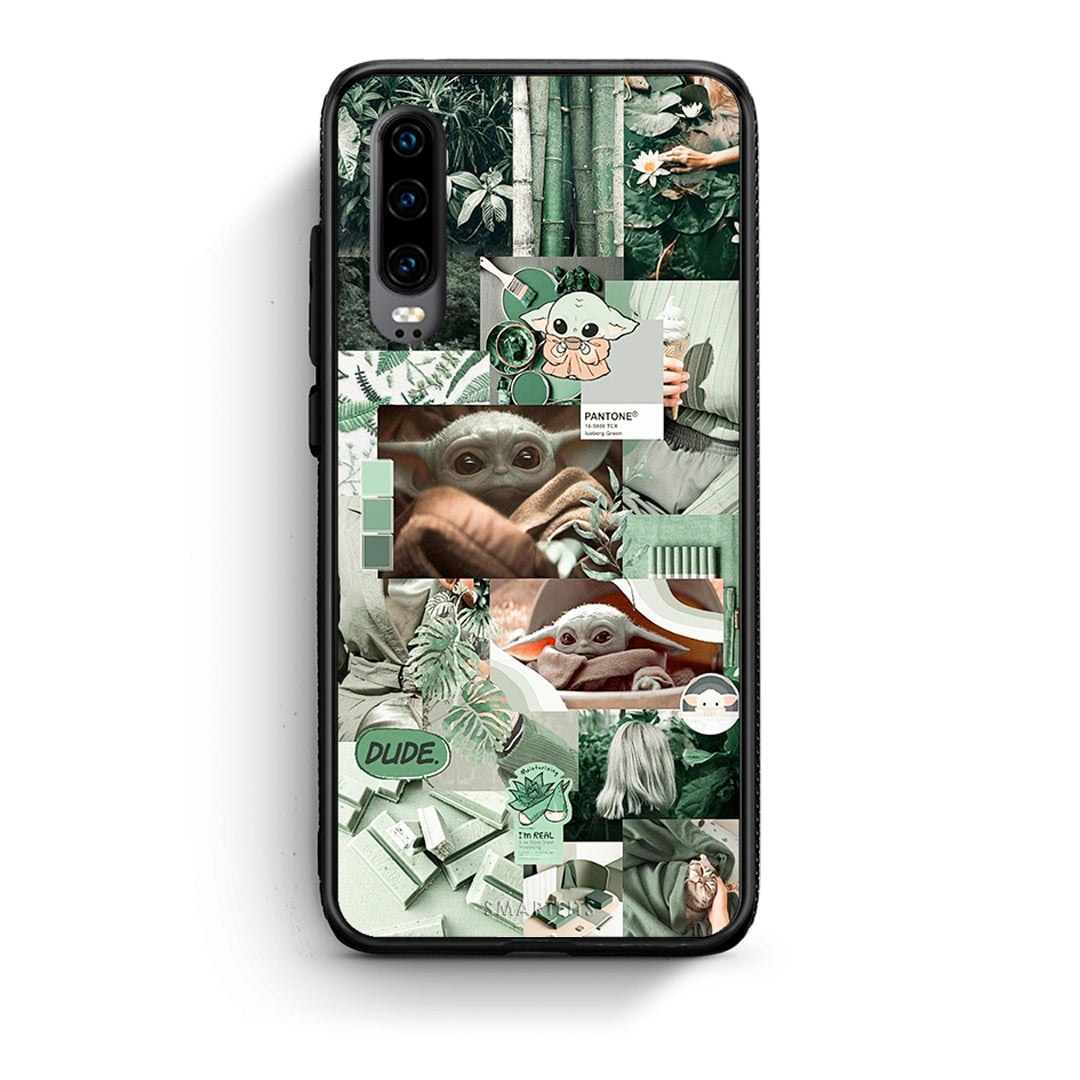 Huawei P30 Collage Dude Θήκη Αγίου Βαλεντίνου από τη Smartfits με σχέδιο στο πίσω μέρος και μαύρο περίβλημα | Smartphone case with colorful back and black bezels by Smartfits