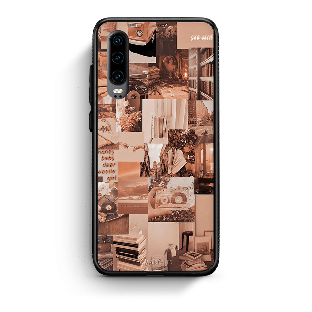 Huawei P30 Collage You Can Θήκη Αγίου Βαλεντίνου από τη Smartfits με σχέδιο στο πίσω μέρος και μαύρο περίβλημα | Smartphone case with colorful back and black bezels by Smartfits
