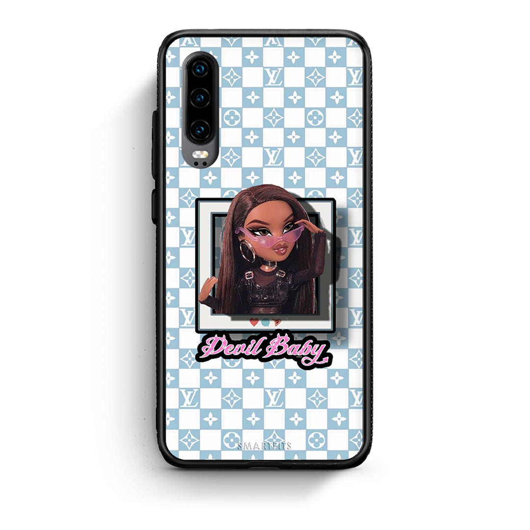Huawei P30 Devil Baby Θήκη Αγίου Βαλεντίνου από τη Smartfits με σχέδιο στο πίσω μέρος και μαύρο περίβλημα | Smartphone case with colorful back and black bezels by Smartfits