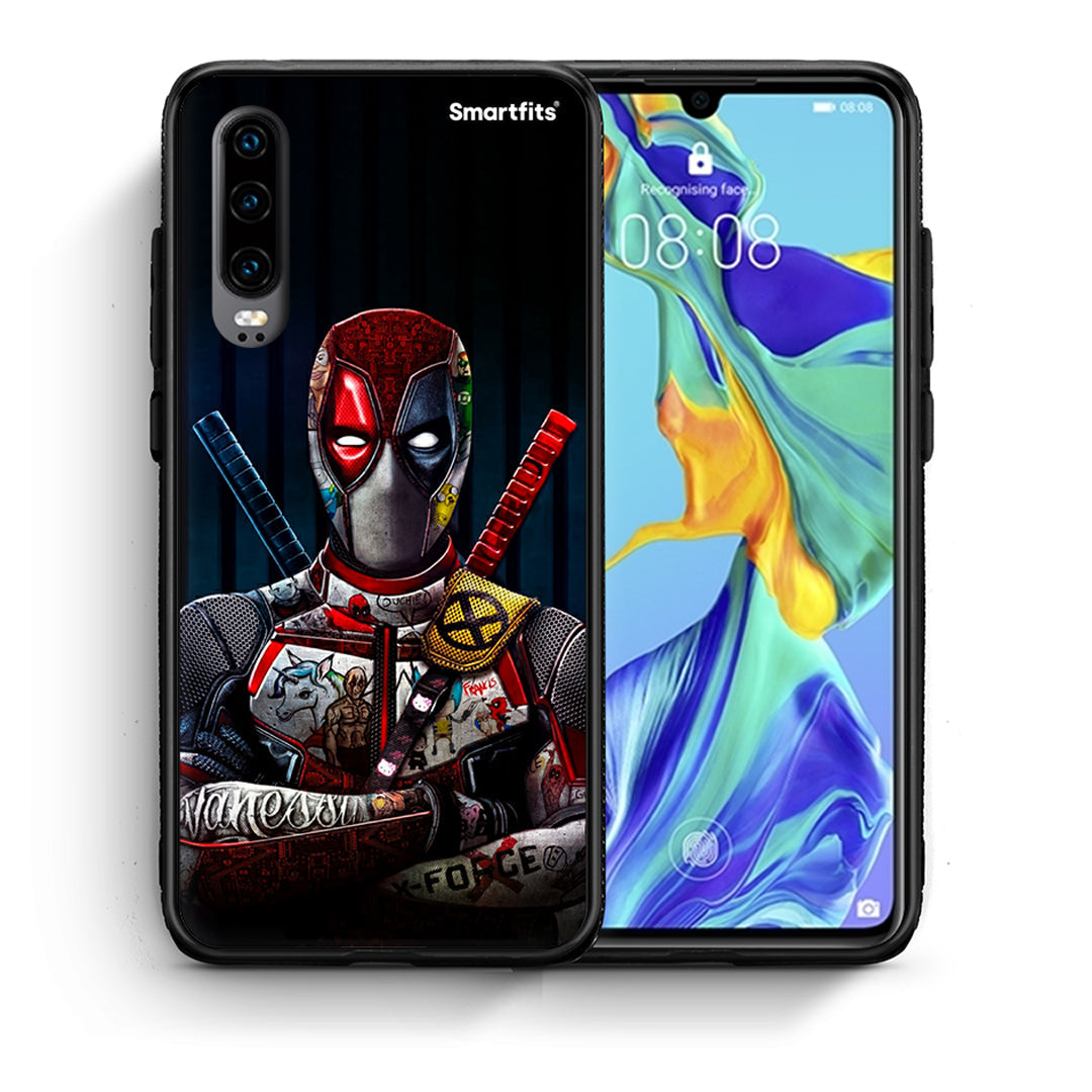 Θήκη Huawei P30 Funny Guy από τη Smartfits με σχέδιο στο πίσω μέρος και μαύρο περίβλημα | Huawei P30 Funny Guy case with colorful back and black bezels