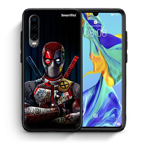 Θήκη Huawei P30 Funny Guy από τη Smartfits με σχέδιο στο πίσω μέρος και μαύρο περίβλημα | Huawei P30 Funny Guy case with colorful back and black bezels