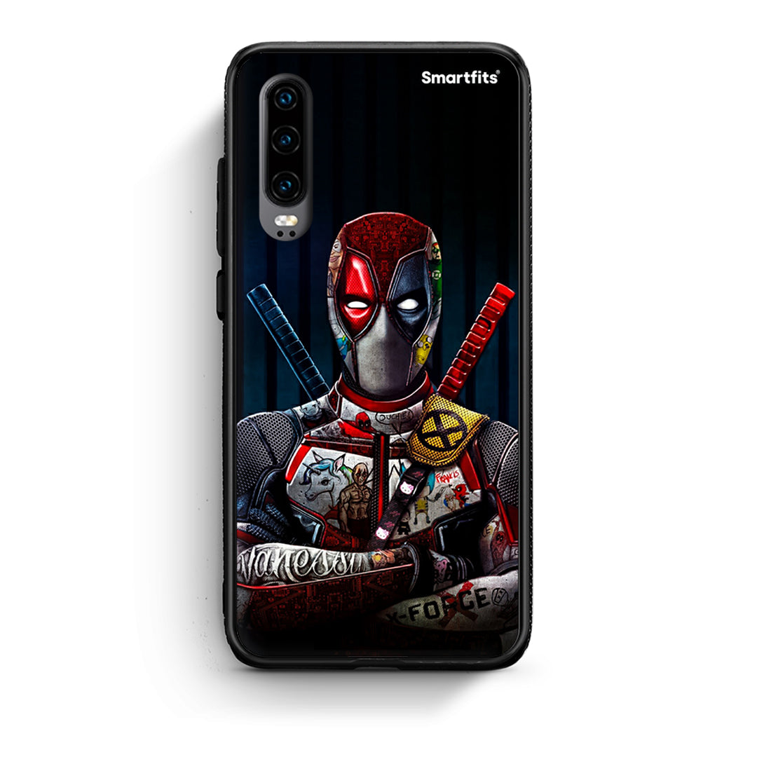 Huawei P30 Funny Guy θήκη από τη Smartfits με σχέδιο στο πίσω μέρος και μαύρο περίβλημα | Smartphone case with colorful back and black bezels by Smartfits