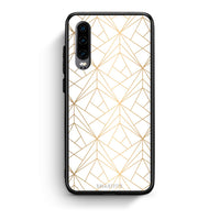 Thumbnail for 111 - Huawei P30  Luxury White Geometric case, cover, bumper