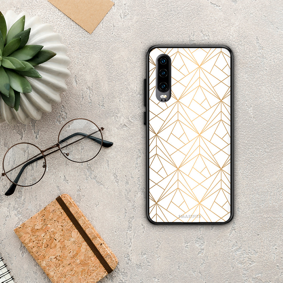 Geometric Luxury White - Huawei P30 θήκη