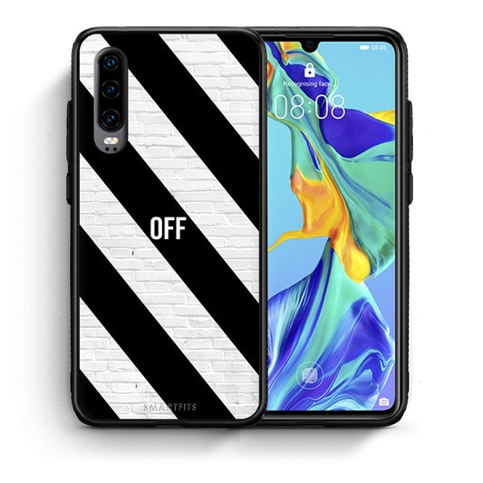Θήκη Huawei P30 Get Off από τη Smartfits με σχέδιο στο πίσω μέρος και μαύρο περίβλημα | Huawei P30 Get Off case with colorful back and black bezels