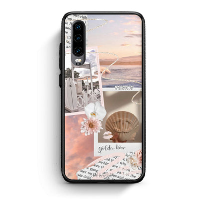 Huawei P30 Golden Hour Θήκη Αγίου Βαλεντίνου από τη Smartfits με σχέδιο στο πίσω μέρος και μαύρο περίβλημα | Smartphone case with colorful back and black bezels by Smartfits