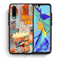 Thumbnail for Θήκη Αγίου Βαλεντίνου Huawei P30 Groovy Babe από τη Smartfits με σχέδιο στο πίσω μέρος και μαύρο περίβλημα | Huawei P30 Groovy Babe case with colorful back and black bezels