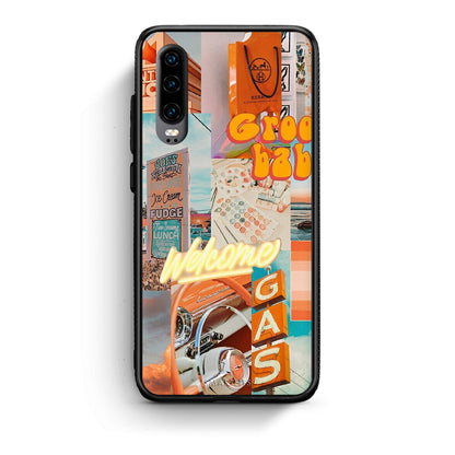 Huawei P30 Groovy Babe Θήκη Αγίου Βαλεντίνου από τη Smartfits με σχέδιο στο πίσω μέρος και μαύρο περίβλημα | Smartphone case with colorful back and black bezels by Smartfits