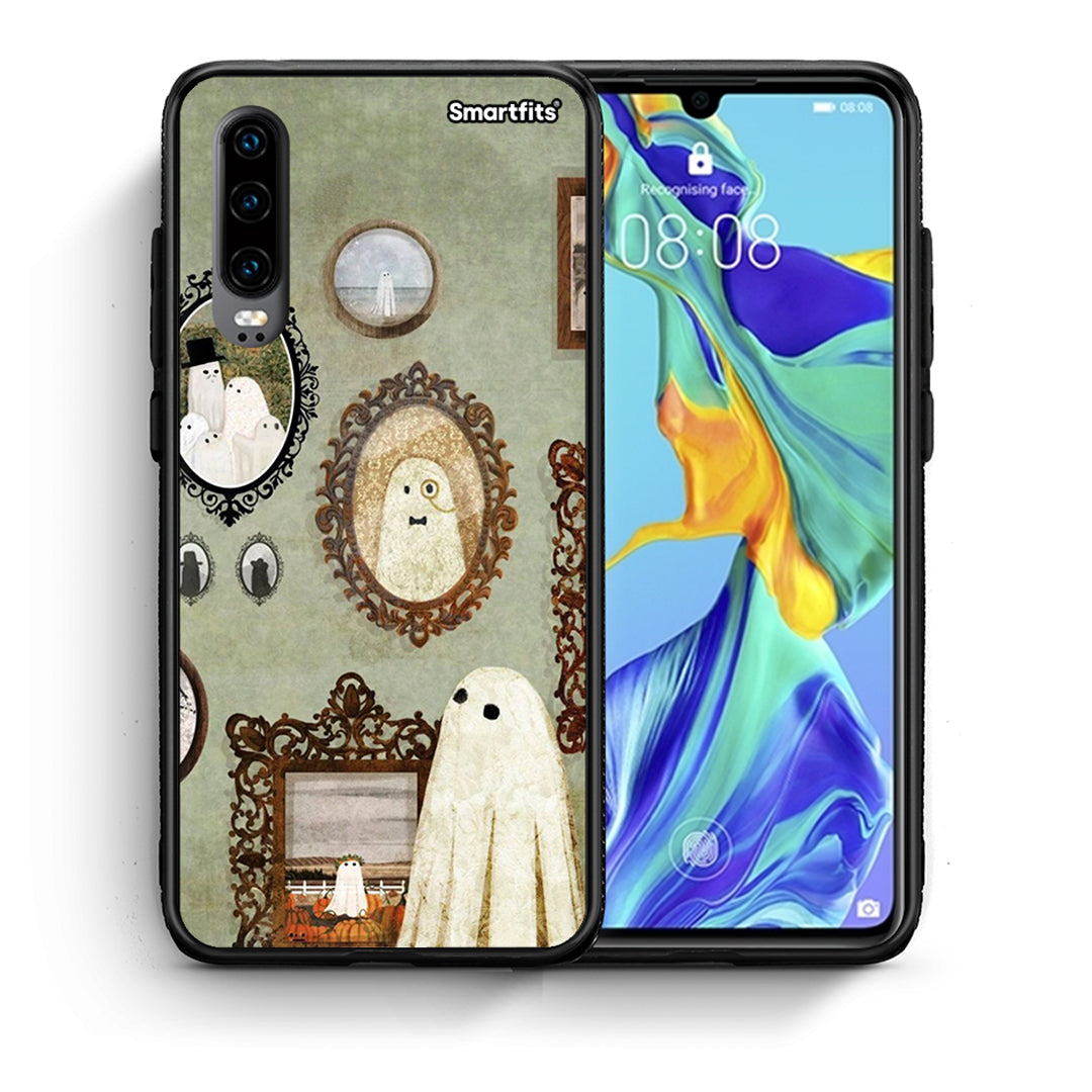 Θήκη Huawei P30 Halloween Ghost Season από τη Smartfits με σχέδιο στο πίσω μέρος και μαύρο περίβλημα | Huawei P30 Halloween Ghost Season case with colorful back and black bezels