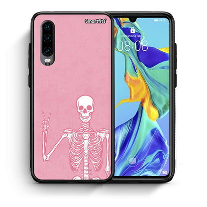 Θήκη Huawei P30 Halloween Motivation από τη Smartfits με σχέδιο στο πίσω μέρος και μαύρο περίβλημα | Huawei P30 Halloween Motivation case with colorful back and black bezels