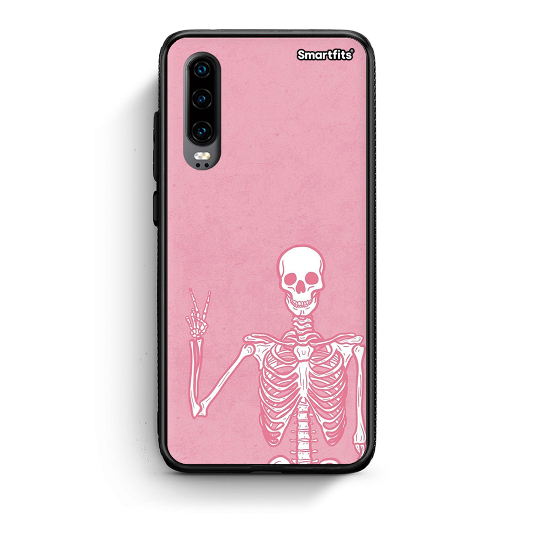 Huawei P30 Halloween Motivation Θήκη από τη Smartfits με σχέδιο στο πίσω μέρος και μαύρο περίβλημα | Smartphone case with colorful back and black bezels by Smartfits