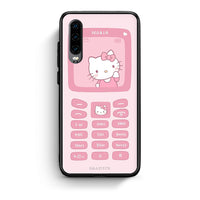 Thumbnail for Huawei P30 Hello Kitten Θήκη Αγίου Βαλεντίνου από τη Smartfits με σχέδιο στο πίσω μέρος και μαύρο περίβλημα | Smartphone case with colorful back and black bezels by Smartfits