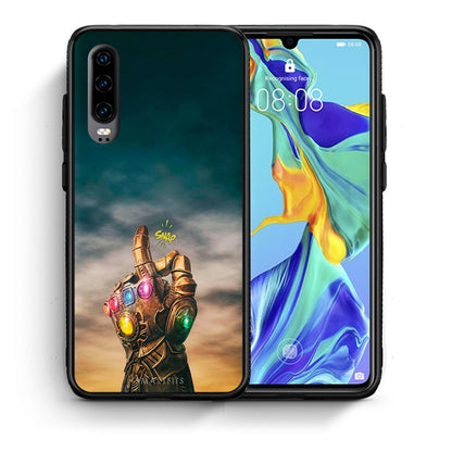 Θήκη Huawei P30 Infinity Snap από τη Smartfits με σχέδιο στο πίσω μέρος και μαύρο περίβλημα | Huawei P30 Infinity Snap case with colorful back and black bezels