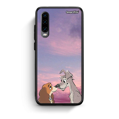 Huawei P30 Lady And Tramp θήκη από τη Smartfits με σχέδιο στο πίσω μέρος και μαύρο περίβλημα | Smartphone case with colorful back and black bezels by Smartfits