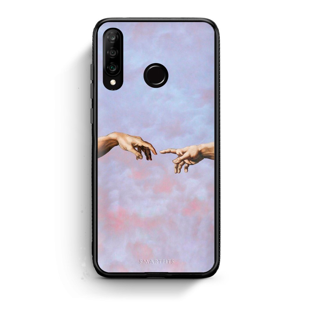 Huawei P30 Lite Adam Hand θήκη από τη Smartfits με σχέδιο στο πίσω μέρος και μαύρο περίβλημα | Smartphone case with colorful back and black bezels by Smartfits
