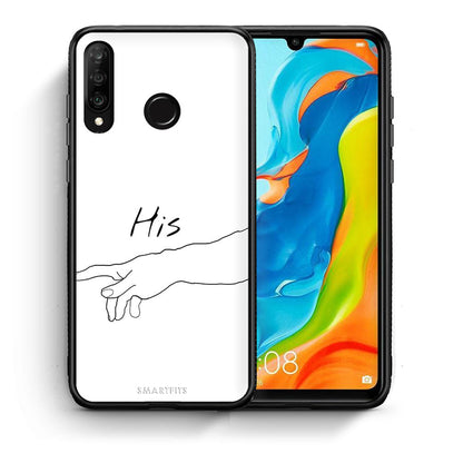 Θήκη Αγίου Βαλεντίνου Huawei P30 Lite Aeshetic Love 2 από τη Smartfits με σχέδιο στο πίσω μέρος και μαύρο περίβλημα | Huawei P30 Lite Aeshetic Love 2 case with colorful back and black bezels
