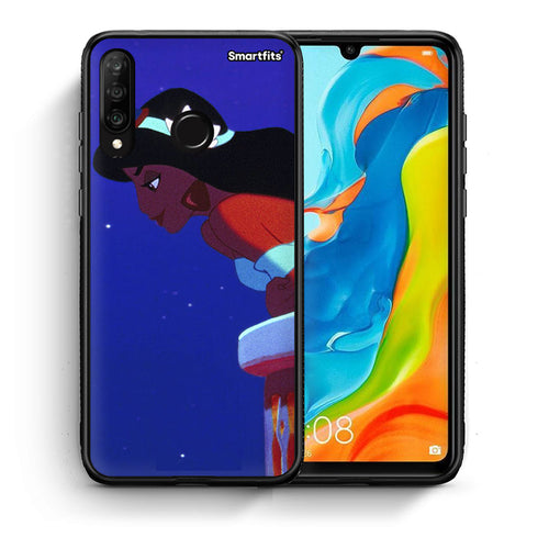 Θήκη Huawei P30 Lite Alladin And Jasmine Love 2 από τη Smartfits με σχέδιο στο πίσω μέρος και μαύρο περίβλημα | Huawei P30 Lite Alladin And Jasmine Love 2 case with colorful back and black bezels