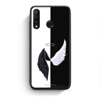 Thumbnail for Huawei P30 Lite Angels Demons θήκη από τη Smartfits με σχέδιο στο πίσω μέρος και μαύρο περίβλημα | Smartphone case with colorful back and black bezels by Smartfits