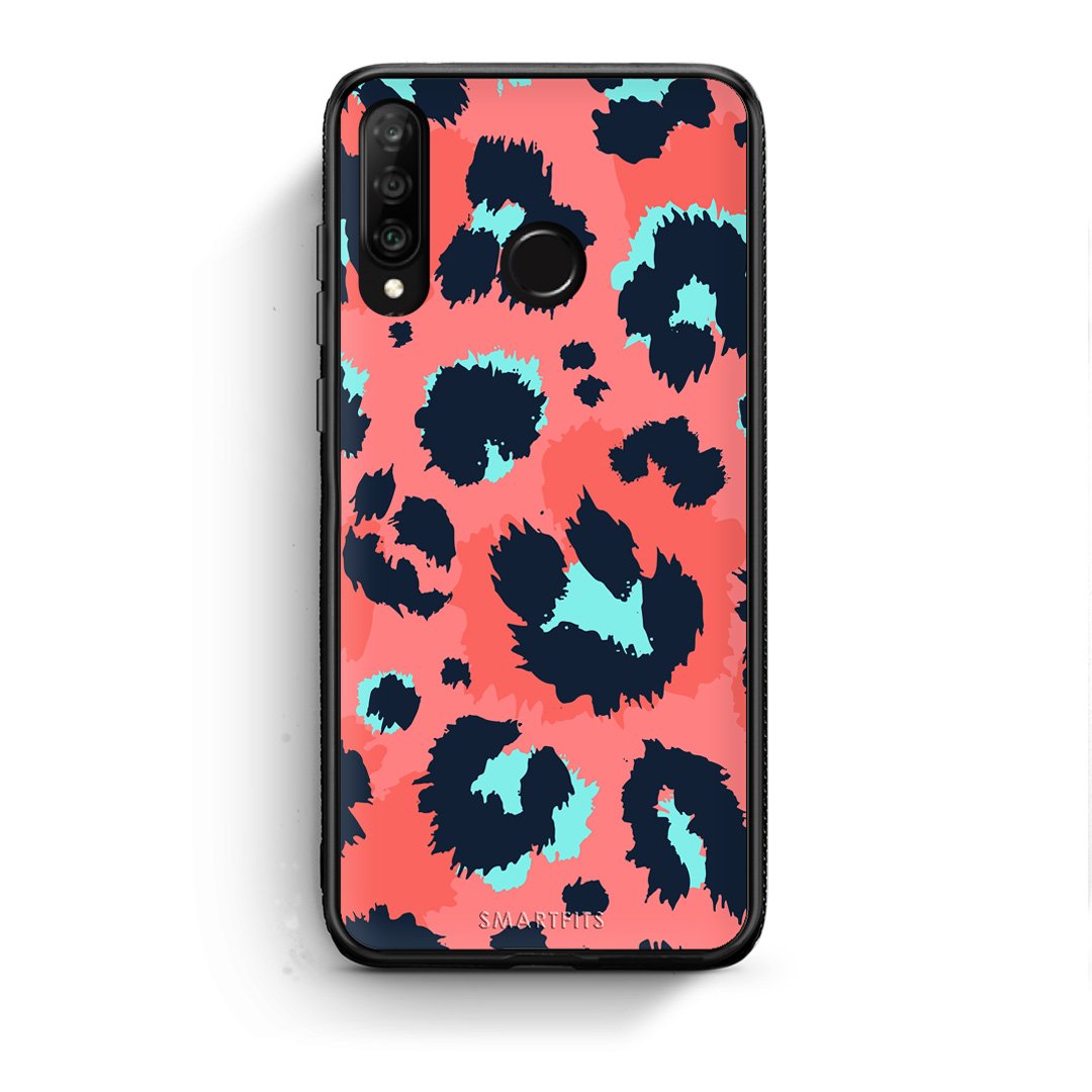 22 - Huawei P30 Lite  Pink Leopard Animal case, cover, bumper