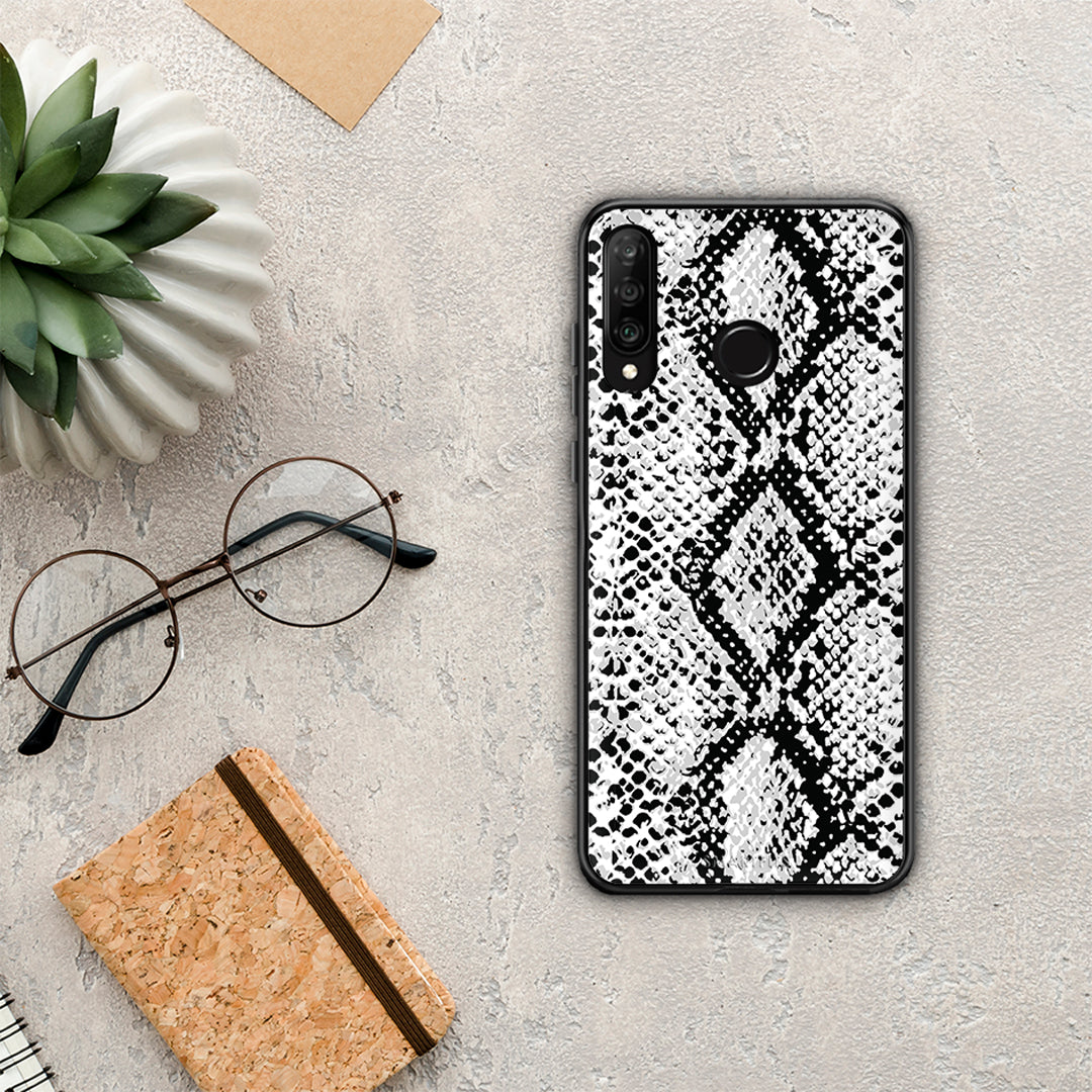 Animal White Snake - Huawei P30 Lite θήκη