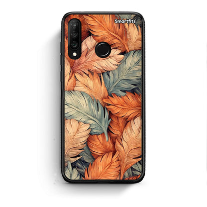 Huawei P30 Lite Autumn Leaves Θήκη από τη Smartfits με σχέδιο στο πίσω μέρος και μαύρο περίβλημα | Smartphone case with colorful back and black bezels by Smartfits