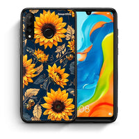 Thumbnail for Θήκη Huawei P30 Lite Autumn Sunflowers από τη Smartfits με σχέδιο στο πίσω μέρος και μαύρο περίβλημα | Huawei P30 Lite Autumn Sunflowers case with colorful back and black bezels
