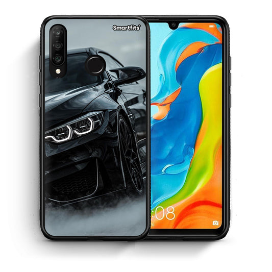 Θήκη Huawei P30 Lite Black BMW από τη Smartfits με σχέδιο στο πίσω μέρος και μαύρο περίβλημα | Huawei P30 Lite Black BMW case with colorful back and black bezels