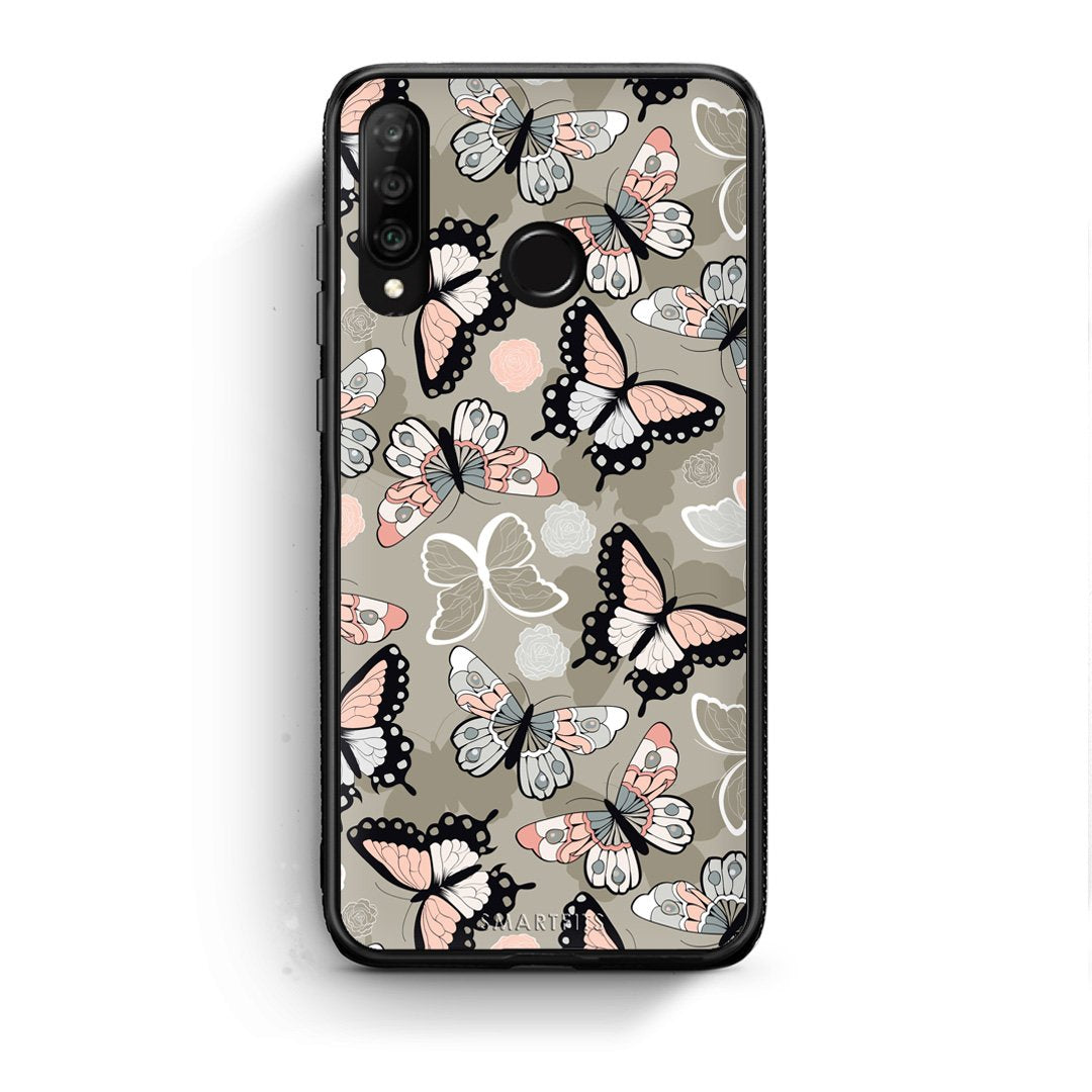 135 - Huawei P30 Lite  Butterflies Boho case, cover, bumper