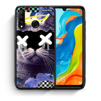 Thumbnail for Θήκη Huawei P30 Lite Cat Collage από τη Smartfits με σχέδιο στο πίσω μέρος και μαύρο περίβλημα | Huawei P30 Lite Cat Collage case with colorful back and black bezels