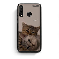 Thumbnail for Huawei P30 Lite Cats In Love Θήκη από τη Smartfits με σχέδιο στο πίσω μέρος και μαύρο περίβλημα | Smartphone case with colorful back and black bezels by Smartfits