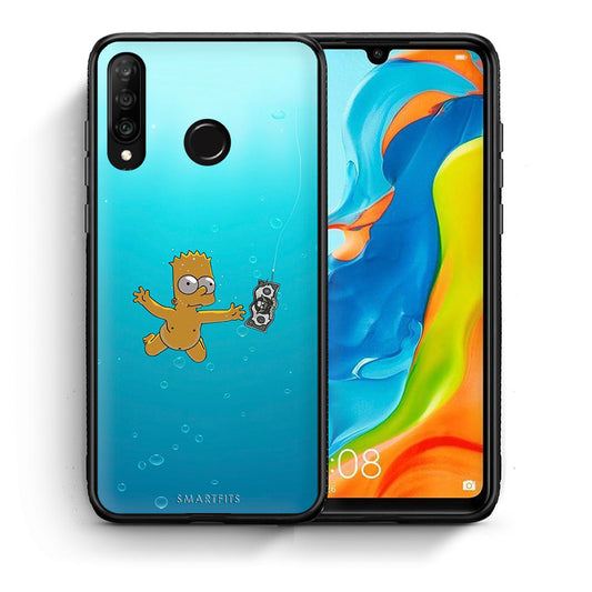 Θήκη Huawei P30 Lite Chasing Money από τη Smartfits με σχέδιο στο πίσω μέρος και μαύρο περίβλημα | Huawei P30 Lite Chasing Money case with colorful back and black bezels
