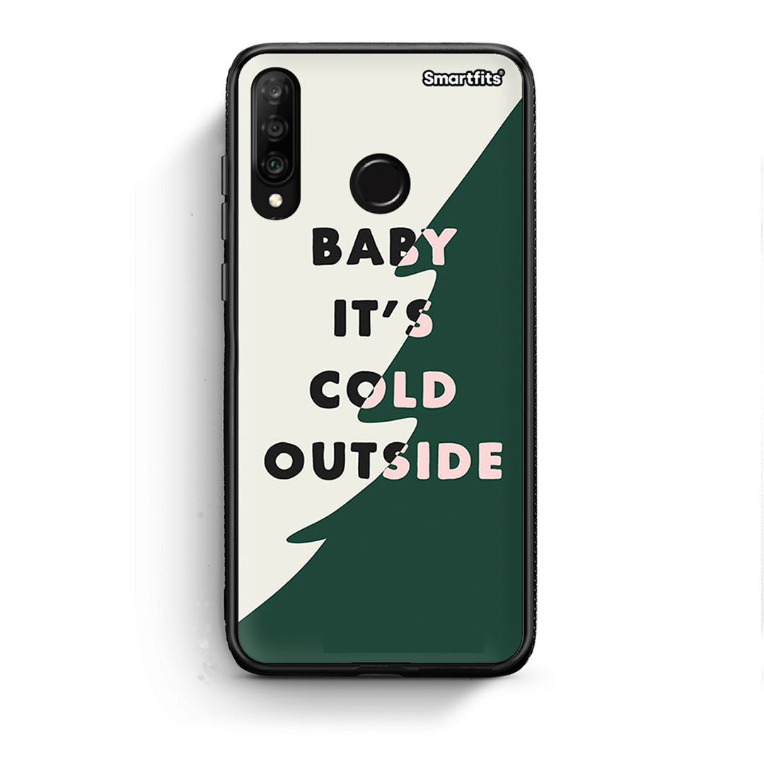 Huawei P30 Lite Cold Outside θήκη από τη Smartfits με σχέδιο στο πίσω μέρος και μαύρο περίβλημα | Smartphone case with colorful back and black bezels by Smartfits