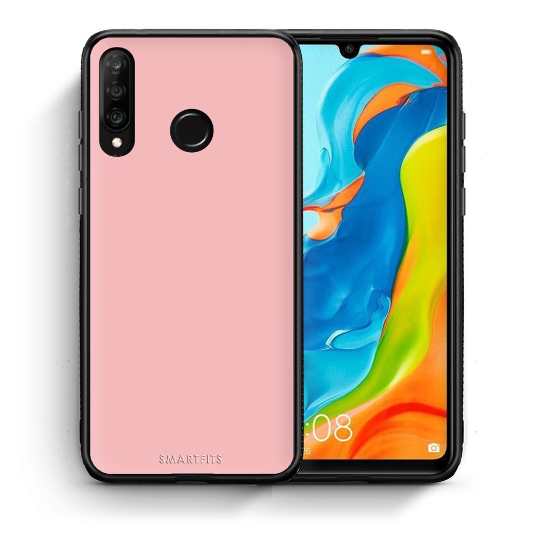 Θήκη Huawei P30 Lite Nude Color από τη Smartfits με σχέδιο στο πίσω μέρος και μαύρο περίβλημα | Huawei P30 Lite Nude Color case with colorful back and black bezels