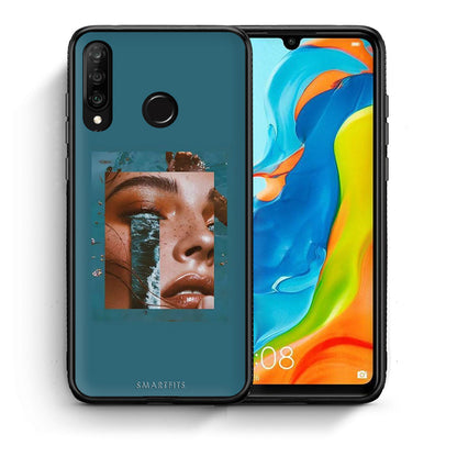 Θήκη Huawei P30 Lite Cry An Ocean από τη Smartfits με σχέδιο στο πίσω μέρος και μαύρο περίβλημα | Huawei P30 Lite Cry An Ocean case with colorful back and black bezels