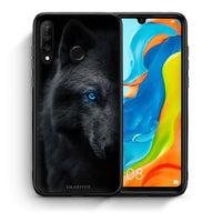 Thumbnail for Θήκη Huawei P30 Lite Dark Wolf από τη Smartfits με σχέδιο στο πίσω μέρος και μαύρο περίβλημα | Huawei P30 Lite Dark Wolf case with colorful back and black bezels