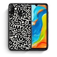 Thumbnail for Θήκη Huawei P30 Lite Doodle Art από τη Smartfits με σχέδιο στο πίσω μέρος και μαύρο περίβλημα | Huawei P30 Lite Doodle Art case with colorful back and black bezels