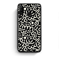 Thumbnail for Huawei P30 Lite Doodle Art Θήκη από τη Smartfits με σχέδιο στο πίσω μέρος και μαύρο περίβλημα | Smartphone case with colorful back and black bezels by Smartfits