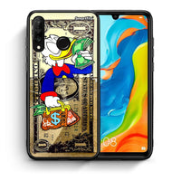 Thumbnail for Θήκη Huawei P30 Lite Duck Money από τη Smartfits με σχέδιο στο πίσω μέρος και μαύρο περίβλημα | Huawei P30 Lite Duck Money case with colorful back and black bezels