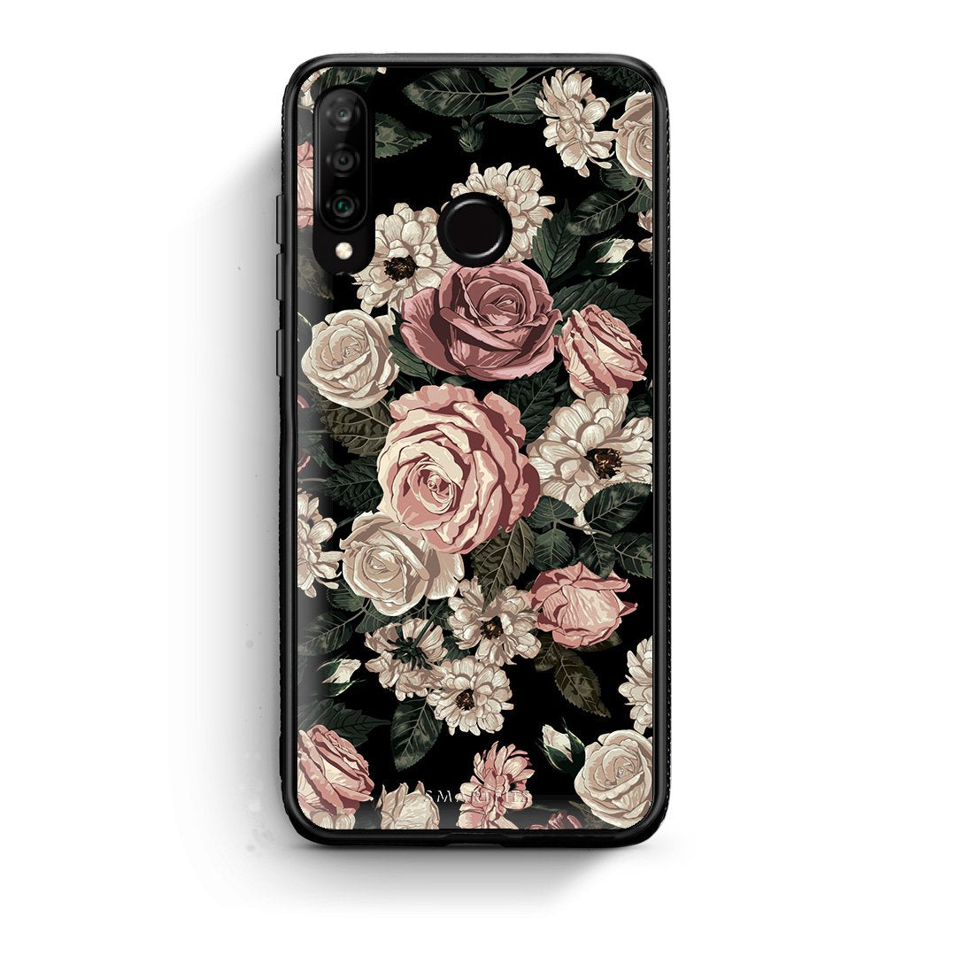 4 - Huawei P30 Lite Wild Roses Flower case, cover, bumper
