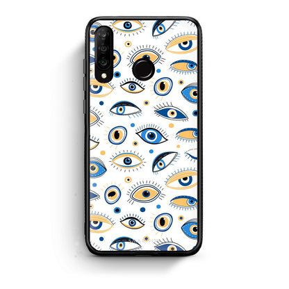 Huawei P30 Lite Ftou Ftou θήκη από τη Smartfits με σχέδιο στο πίσω μέρος και μαύρο περίβλημα | Smartphone case with colorful back and black bezels by Smartfits
