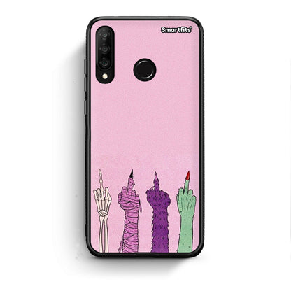 Huawei P30 Lite Halloween Be A Lady Θήκη από τη Smartfits με σχέδιο στο πίσω μέρος και μαύρο περίβλημα | Smartphone case with colorful back and black bezels by Smartfits