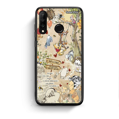 Huawei P30 Lite Happy Friends θήκη από τη Smartfits με σχέδιο στο πίσω μέρος και μαύρο περίβλημα | Smartphone case with colorful back and black bezels by Smartfits