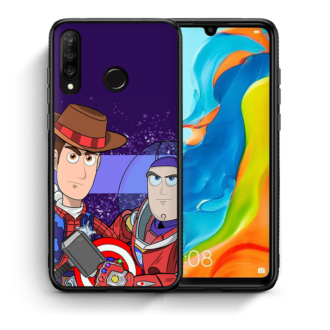 Θήκη Huawei P30 Lite Infinity Story από τη Smartfits με σχέδιο στο πίσω μέρος και μαύρο περίβλημα | Huawei P30 Lite Infinity Story case with colorful back and black bezels
