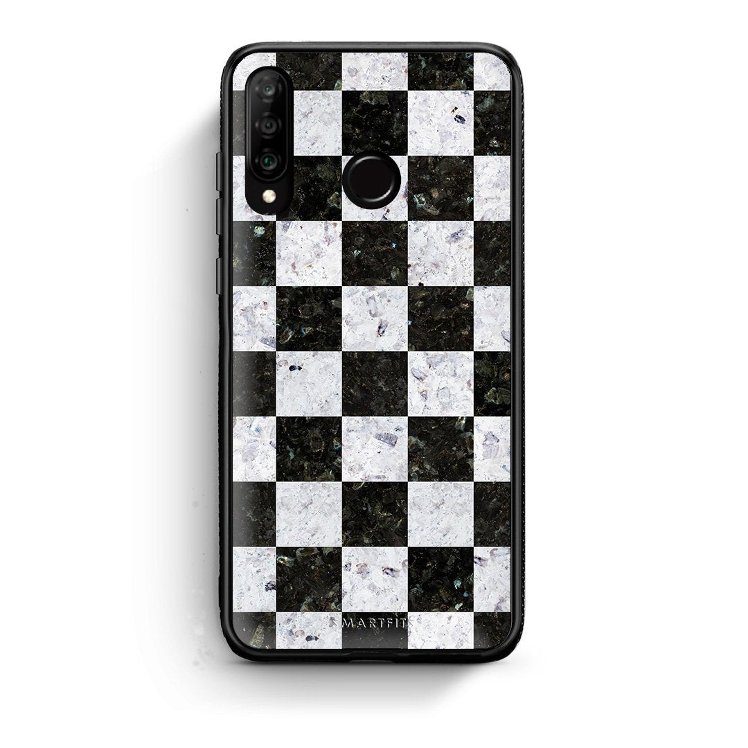 4 - Huawei P30 Lite Square Geometric Marble case, cover, bumper