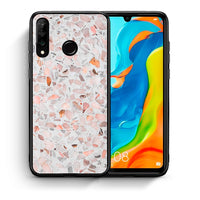 Thumbnail for Θήκη Huawei P30 Lite Marble Terrazzo από τη Smartfits με σχέδιο στο πίσω μέρος και μαύρο περίβλημα | Huawei P30 Lite Marble Terrazzo case with colorful back and black bezels