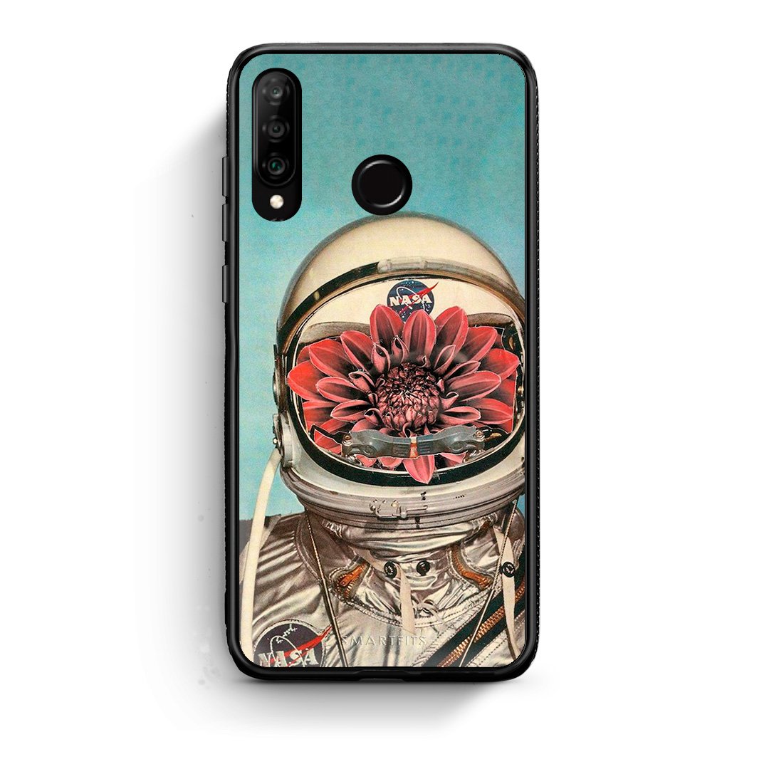 Huawei P30 Lite Nasa Bloom θήκη από τη Smartfits με σχέδιο στο πίσω μέρος και μαύρο περίβλημα | Smartphone case with colorful back and black bezels by Smartfits