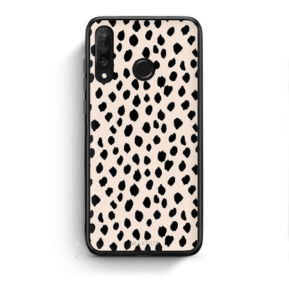 Huawei P30 Lite New Polka Dots θήκη από τη Smartfits με σχέδιο στο πίσω μέρος και μαύρο περίβλημα | Smartphone case with colorful back and black bezels by Smartfits