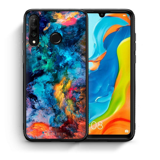 Θήκη Huawei P30 Lite Crayola Paint από τη Smartfits με σχέδιο στο πίσω μέρος και μαύρο περίβλημα | Huawei P30 Lite Crayola Paint case with colorful back and black bezels